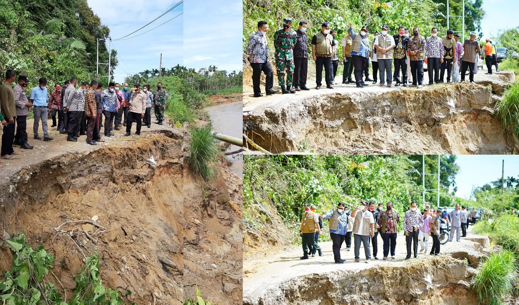 Jalan salisikan Nagari Sungai Buluah Timur Putus akibat curah Hujan yang begitu tinggi