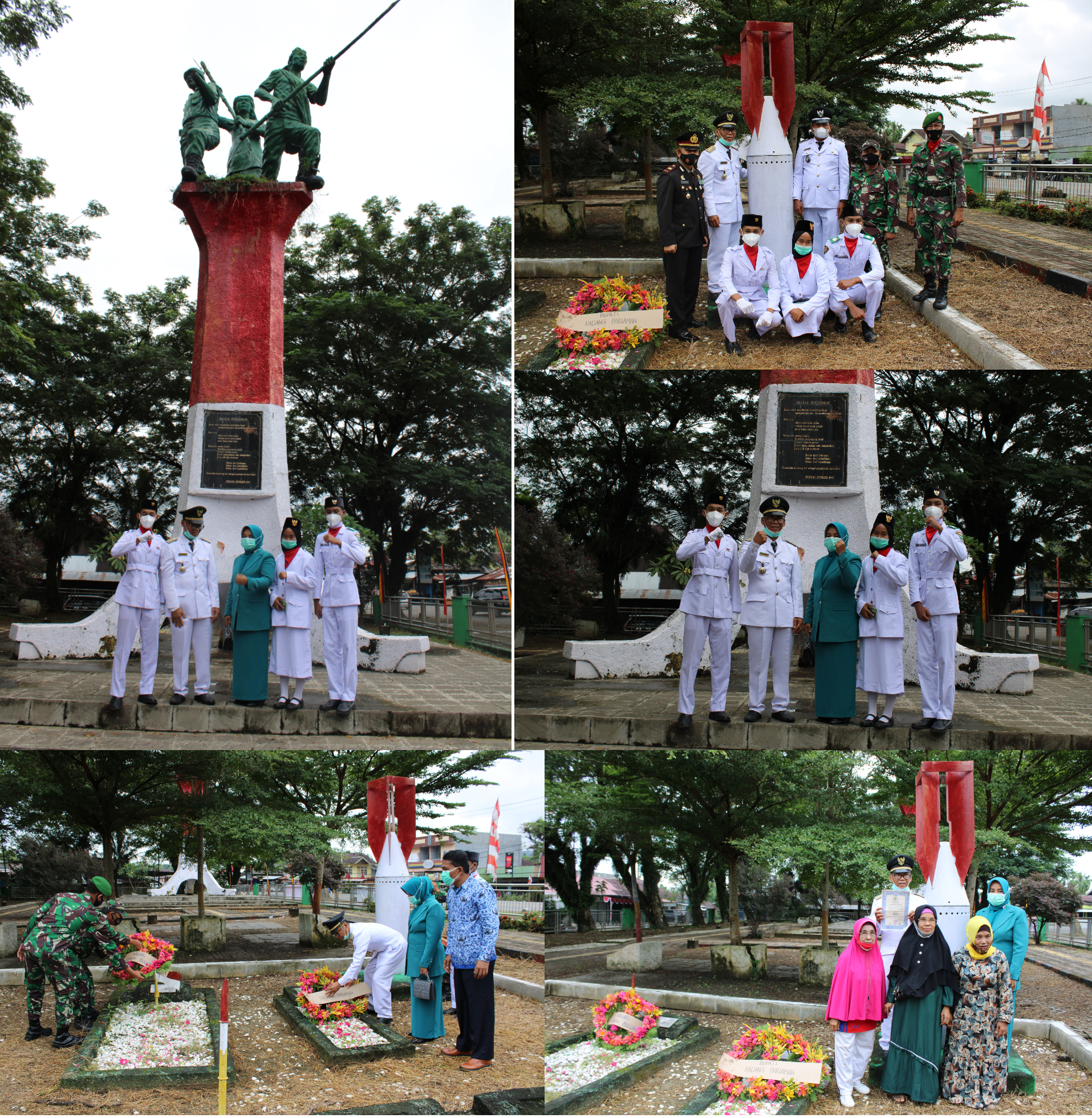 Tabur Bunga di Taman Tugu Makam Pahlawan Pasar Usang