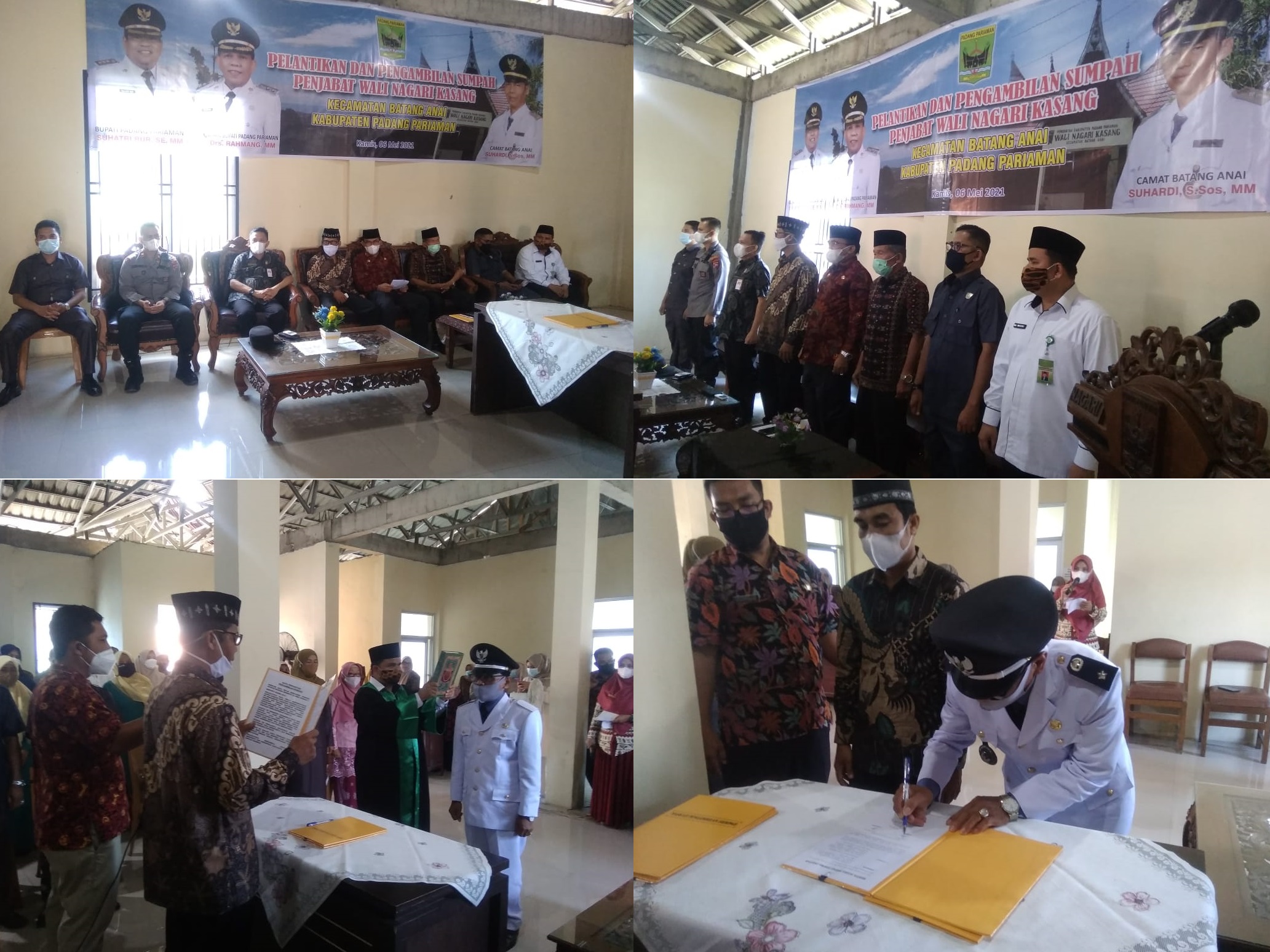 Pelantikan Penjabat (Pj) Wali Nagari Kasang - DASMAN, S. Sos